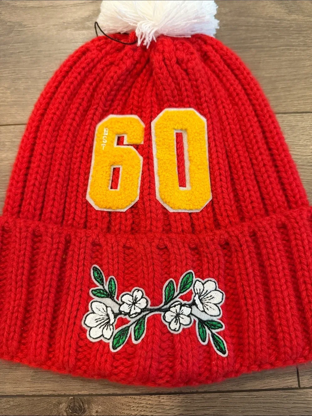 Anthropologie Sporty Floral Beanie